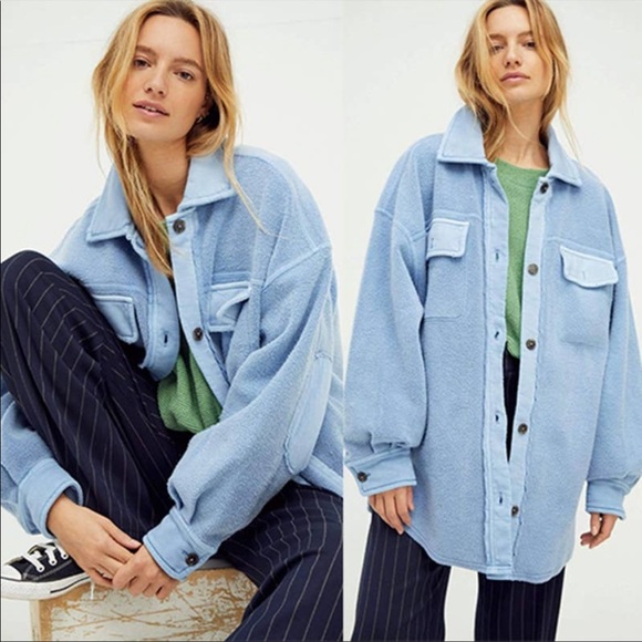 Free People Jackets & Blazers - FREE PEOPLE Ruby Rain Song Shacket Jacket